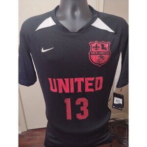 New NWT Nike Dri Fit MFR UNITED #13 Men's Soccer Jersey Shirt 2XL Black